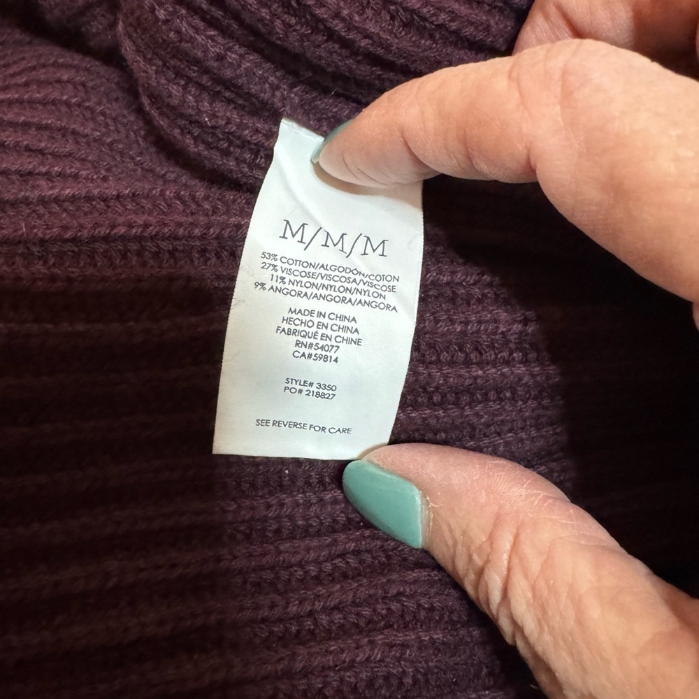 CAbi Burgundy Ribbed Cardigan - Picture 4 of 7